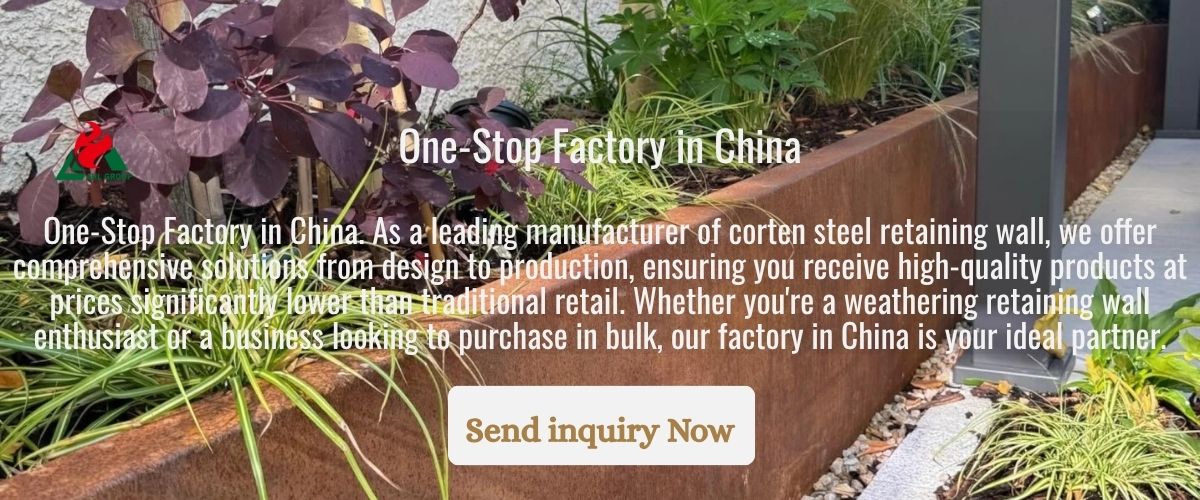 corten steel retaining wall for sale